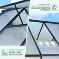 thumbnail image 4 of Serre en Polycarbonate 6*4 Pi Robuste à Entrée Piétonne – Cadre en Aluminium Renforcé et Résistant aux Intempéries, Protection UV, Installation Rapide, Doubles Portes et Évent de Toit, Idéale pour la Plantation de Jardin Extérieur, 4 of 9
