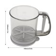 thumbnail image 2 of Flour Sifter, Colander Filter Mesh Sifter Powder Sugar Shaker with Hand Press Design Sifter Cup for Kitchen Baking, 2 of 9
