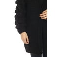 thumbnail image 4 of Simply Couture Women's Casual Solid Open-Front Knit PomPom Bubble Bishop Sleeve Knitwear Cardigan, 4 of 4