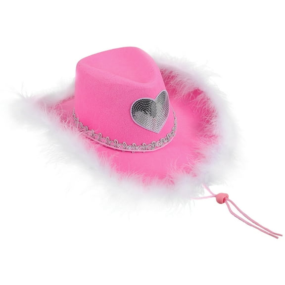 Cowgirl Hat Costume Decorative Heart Themed Hat Women Cowgirl Hat Stylish Cowgirl Hat Valentines Day Hat Party Cosplay Wide Rim Hat Western Style Hat