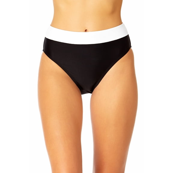 Women's Colorblock High Waist Swim Bottom