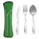 thumbnail image 2 of Juego De Paja Batería de Cocina Vajilla portátil de acero inoxidable de 8 piezas, cubertería de viaje para campamento (G), 2 of 7
