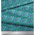 thumbnail image 3 of Soimoi Japan Crepe Satin Fabric Leaves Leaves Decor Fabric Printed Yard 42 Inch Wide, 3 of 3