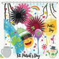 thumbnail image 1 of Whimsical Shower Curtain with Leprechaun & Rainbows, 1 of 4