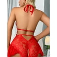 thumbnail image 4 of Lencería sexy de talla grande para mujeres europeas y americanas, mono de tentación sexy de encaje transparente, pasión, entrepierna abierta, mujeres libres, 4 of 5