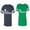 Men Navy / Women Green, variant on Fashion Prince Princess Matching Couple Cotton Jerseys (Men Navy / Women Black) (Men S / Women S)