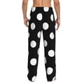 thumbnail image 3 of Balery Black and White Polka Dot print Men's Pajama Pants,Ultra Lightweight Pjs,Lounge Pant-, 3 of 9