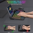 thumbnail image 6 of Wireless Keyboard and Mouse Combo with 9 Backlit, Wrist Rest & Phone Holder, Black, New, 6 of 9