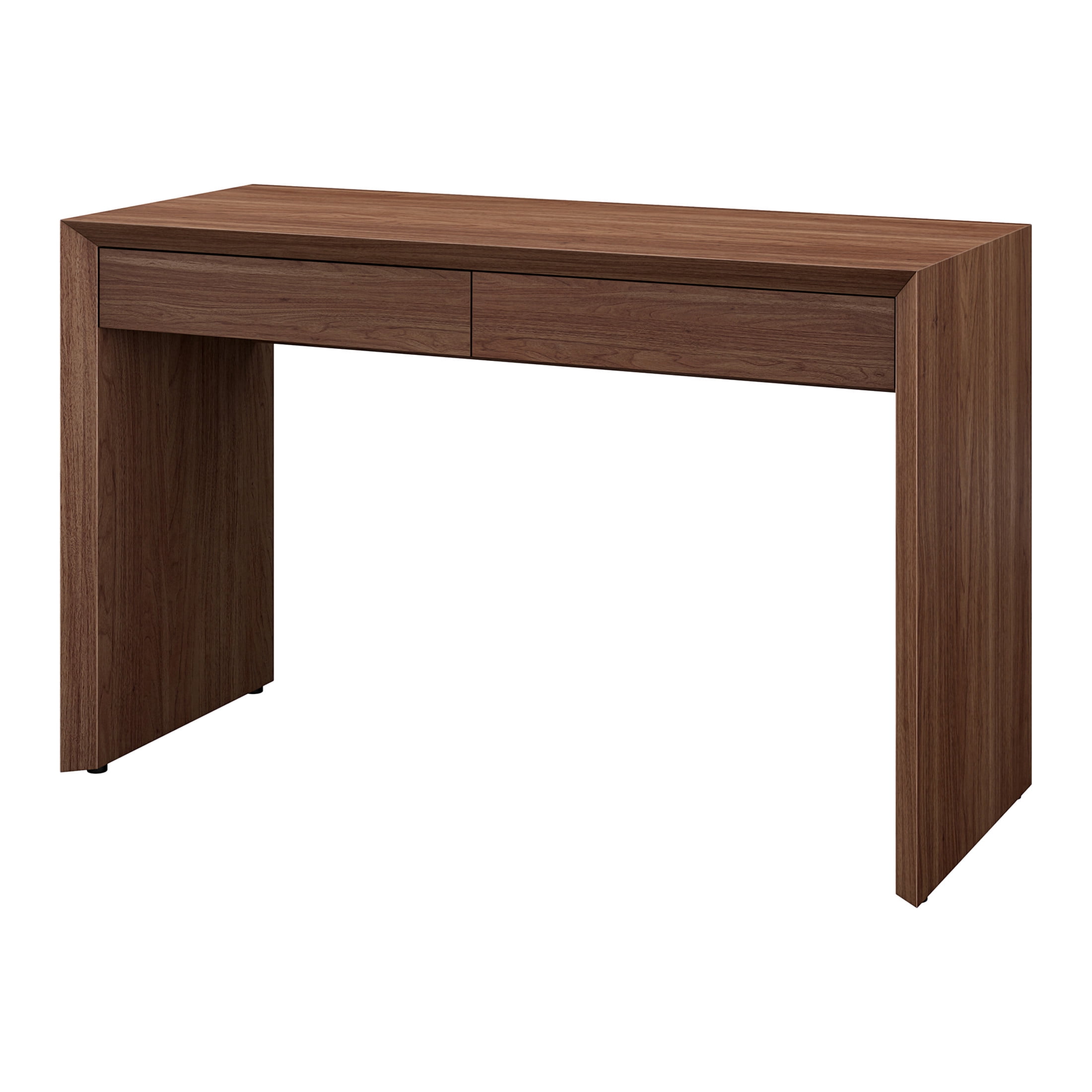 Evelyn&Zoe Modern/Contemporary 48" Wide Satin Walnut Home Office