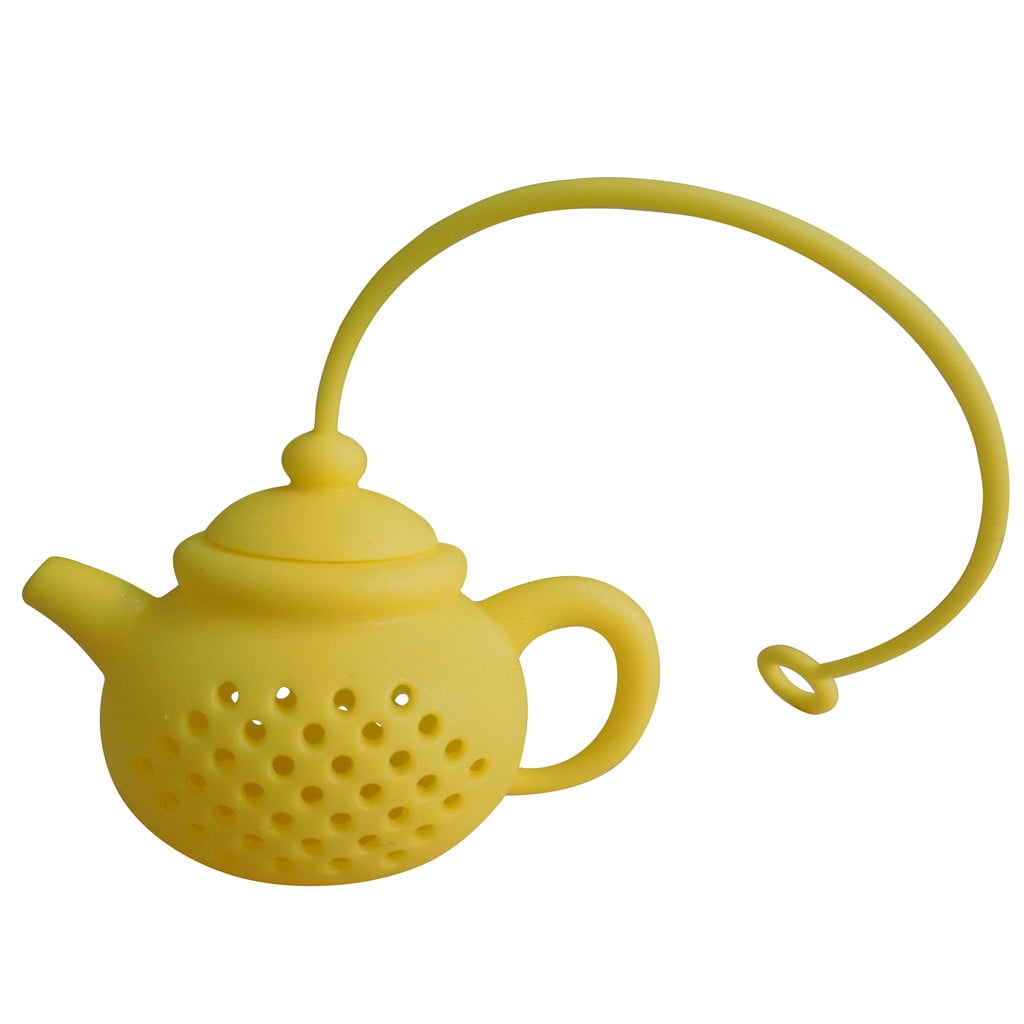 Fashion Teapot-Shape Tea Infuser Strainer Silicone Tea Bag Leaf Filter Diffuser 