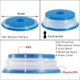 thumbnail image 4 of Microwave Splatter Cover Heating Folding Cover Silicone Fresh-keeping Cover Oil proof Splash-proof Cover for Kitchen Microwave，Red, 4 of 5