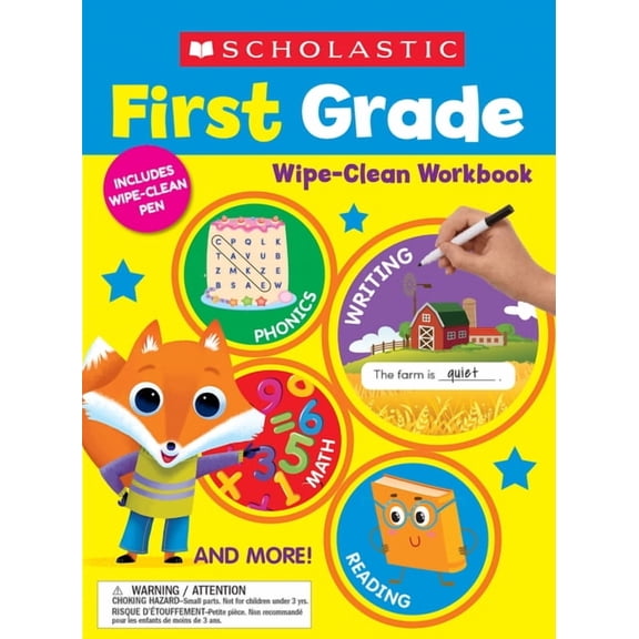 Scholastic First Grade Wipe-Clean Workbook, (Paperback)