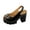 Black, variant on Black Women Sandals High Heels Fish Mouth Toe Thick Platform Block Heel Summer Casual Spring Outdoor Indoor Pu Leather Size 43 0.97 Lb