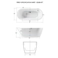 thumbnail image 2 of FerdY Bali 59" Acrylic Freestanding Bathtub with Polished Chrome Drain, 2 of 12