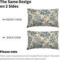 thumbnail image 3 of Chinoiserie Floral Pillow Covers 12x20 Inch Set of 2 Blue Green Spring Vintage Seasonal Decorative Lumbar Throw Pillowcases Rustic Farmhouse Outdoor Cushion Cases Decor for Sofa Couch Bed, 3 of 6