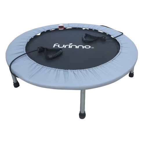 Furinno 38-Inch Trampoline, with Monitor and Resistance Tube, Gray ...