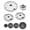 Concave, variant on Oven Burners Flame Cover Burners Crown and Flame Caps Kit Stove Lid Replacement Set Metal Cookware Hat Set for Kitchen