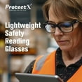 thumbnail image 4 of ProtectX Stylish Anti-Fog & Scratch-Resistant Safety Glasses With Readers, UV Protection Goggles, Anti-Impact Lightweight Glasses for Men＆Women, +2.5, 4 of 8