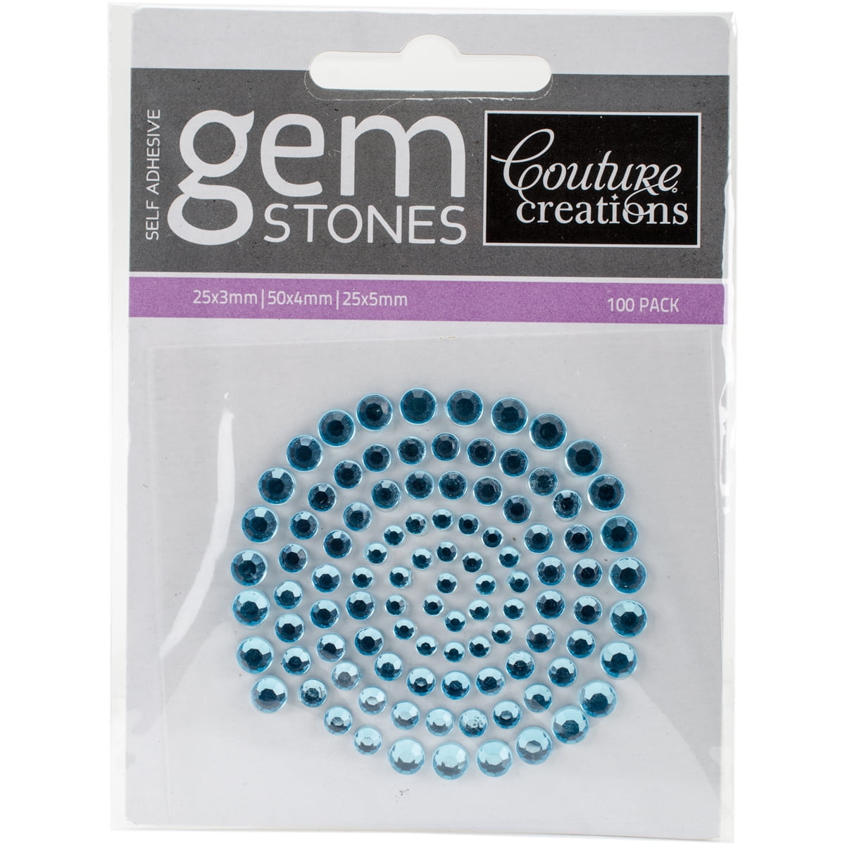 Couture Creations SelfAdhesive Gemstones 100/PkgBlue Iceberg