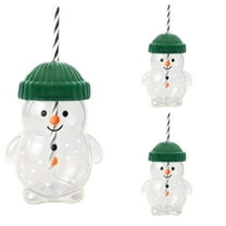 10oz Christmas-Themed Bear Glass Tumbler – Iced Coffee Cup with Lid & Straw, Delightful Holiday Gift for Women, Mom and Coworkers