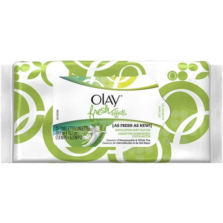 Olay Fresh Effects As Fresh as New! Exfoliating Wet Cloths, 25 sheets