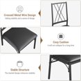 thumbnail image 3 of Cherish 44IN Dining Table with 4 Chairs,Kitchen Table Set, 5 Piece Industrial Dining Room Table Set with Roman Columns for Small Space, Kitchen, Apartment,Upholstered Chairs, 3 of 8