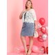 thumbnail image 3 of Women's Plus Size Sheer Shrug Tops Elbow Sleeve Floral Lace Open Front Shrug Top White 4X, 3 of 7