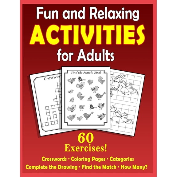 Easy Activities Fun and Relaxing Activities for Adults: Puzzles for People with Dementia [Large-Print], Book 2, (Paperback)