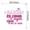thumbnail image 4 of Spanish Wall Decals for Family Living Room - El amor es como el agua que no se seca Love's like water Quote Typgography in Spanish Home Wall Sticker - Size: 30 In x 27 In, 4 of 5