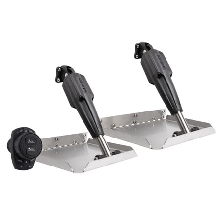 Lenco 15185-106 12inx12in Edge Mount Trim Tab Kit 12v With Pro Control Assist