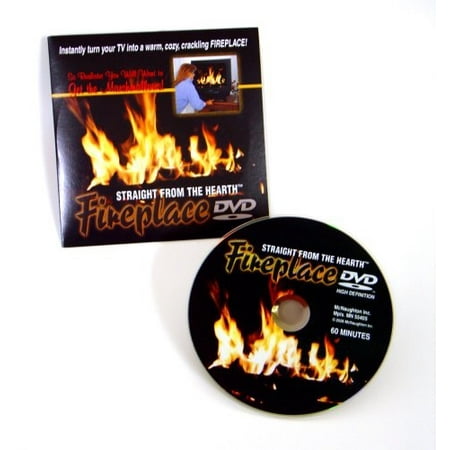 Venture Fireplace Gadjit Fireplace DVD -- Straight from the Hearth, 60 minute Video of a roaring fire in a fireplace ()