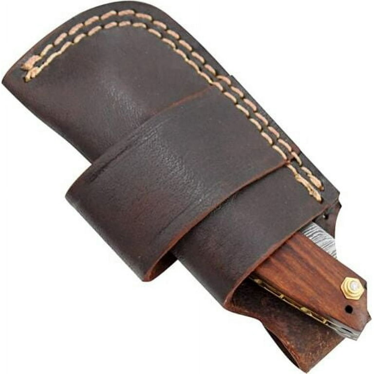 Old Ram Damascus Steel Cigar Cutter Knife Gold Lining Old Ram Damascus Steel Cigar Cutter Knife Gold Lining