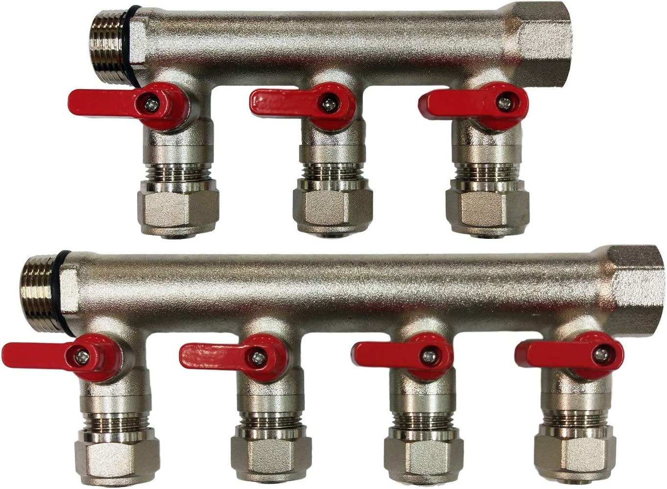 DMNI 7 Loop Port Ball Valve Brass - Pex Manifold - 3/4