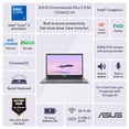 thumbnail image 2 of ASUS Chromebook Plus CX34 laptop, with Gemini, 14-inch touch display, Intel Core 3 100U processor, 8GB RAM, 256G UFS storage, ChromeOS, Rock Grey, 2 of 16