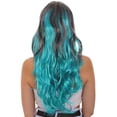 thumbnail image 4 of Long Two Tone Curly Womens Wig | Grey/Blue Wig | Premium Breathable Capless Cap, 4 of 11