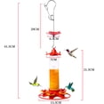 thumbnail image 5 of Comederos de plástico para colibríes para colgar al aire libre, diseño a prueba de hormigas y abejas, 6 puertos de alimentación, a prueba de fugas y fácil de limpiar, 5 of 5