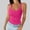 Hot Pink, variant on Womens Tank Tops Summer Sleeveless U Neck Ribbed Knit Basic Slim Going out Cami Tee Shirts,Black,Size L