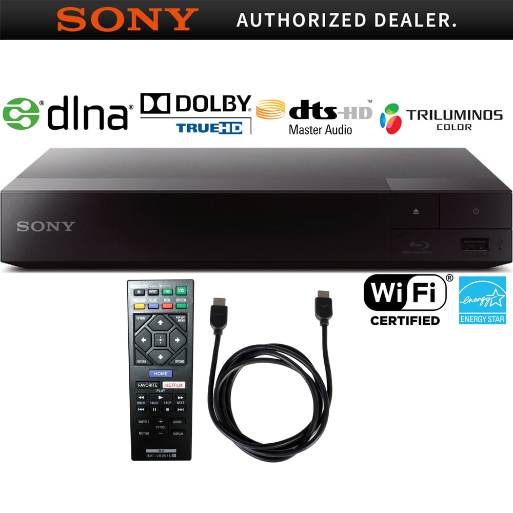 Sony Streaming Blu Ray Disc Player With Wi Fi p S3700 With 6ft High Speed Hdmi Cable Walmart Com Walmart Com