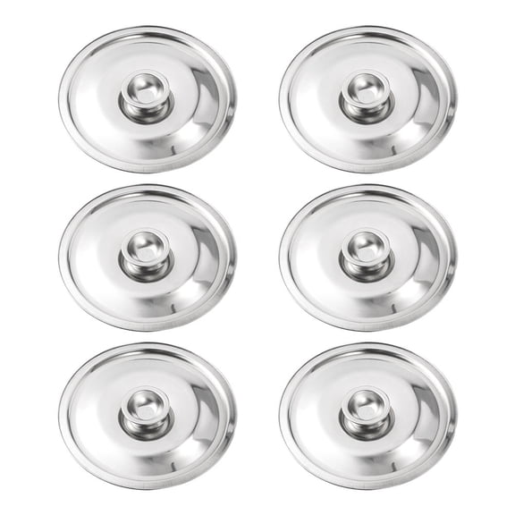 Mobestech 6-Piece Stainless Steel Pot Lids Set with Handles, Universal Covers for Kitchen Cookware