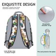 thumbnail image 5 of Monster Cartoon Truck White Pattern Backpack for School, Cute School Bag with Adjustable Shoulder Straps and Padded Back, 15.3"x11"x6.7", 5 of 5