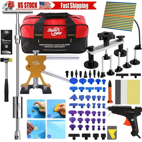 PDR Car Body Dent Puller Bridge Lifter 97PC Paintless Hail Remover Repair Kit US