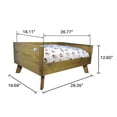 thumbnail image 5 of Raised Wooden Pet Bed with Removable Cushion - Rustic Brown - Medium, 5 of 5