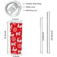 thumbnail image 2 of Christmas Skinny Tumblers with Lids and Straws, Red Holiday Snowflake Stainless Steel Vacuum Insulated Double Wall Travel Tumbler Cups 20 OZ, 2 of 6