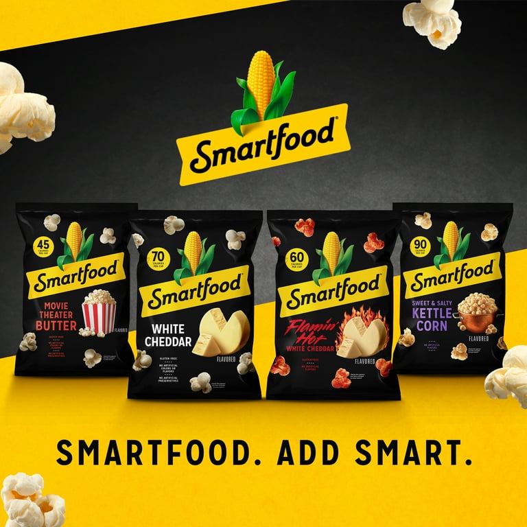 Smartfood Light Cheese Healthy Popped Popcorn for Family, 10