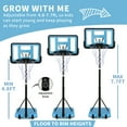 thumbnail image 3 of HooKung Basketball Hoop System Height Adjustable Portable Basketball Goal with Wheels Outdoor Indoor, 3 of 8