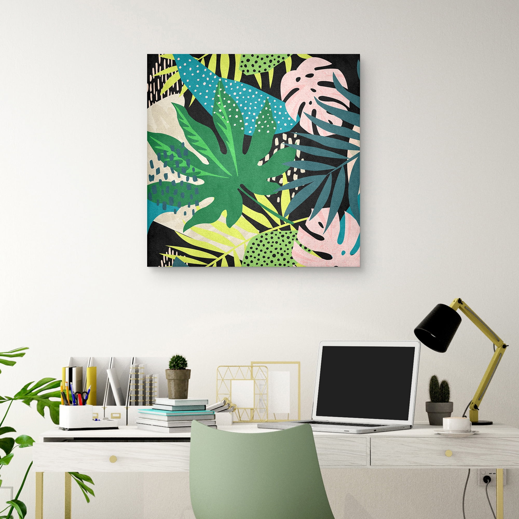 Masterpiece Art Gallery Graphic Tropics Plants Canvas Art Print, 30" x 30", by Nikki Chu