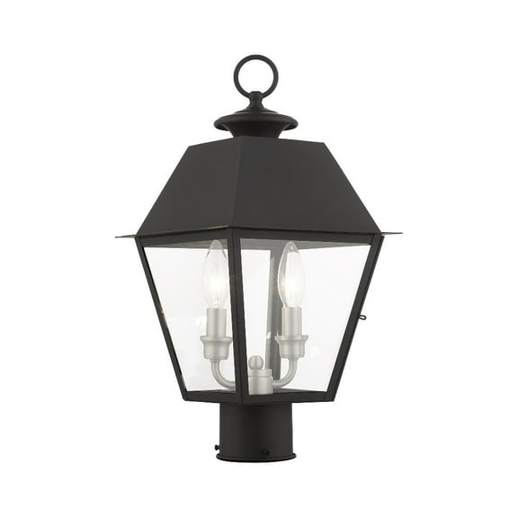 Livex Lighting - Mansfield - 2 Light Outdoor Post Top Lantern in Coastal Style -