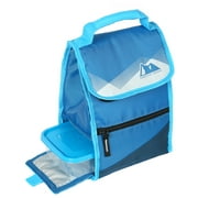 Arctic Zone Hi Top Dual Compartment Power Pack Lunch Bag with BPA Free Food Container and Microban® Protected Easy Clean Lining, Blue