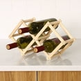 thumbnail image 4 of Primegos Wooden Wine Storage Rack Bee-Shaped Design No Assembly Required Horizontal Bottle Placement Moist Cork 3-10 Bottles Versatile Display Organizer, 4 of 8