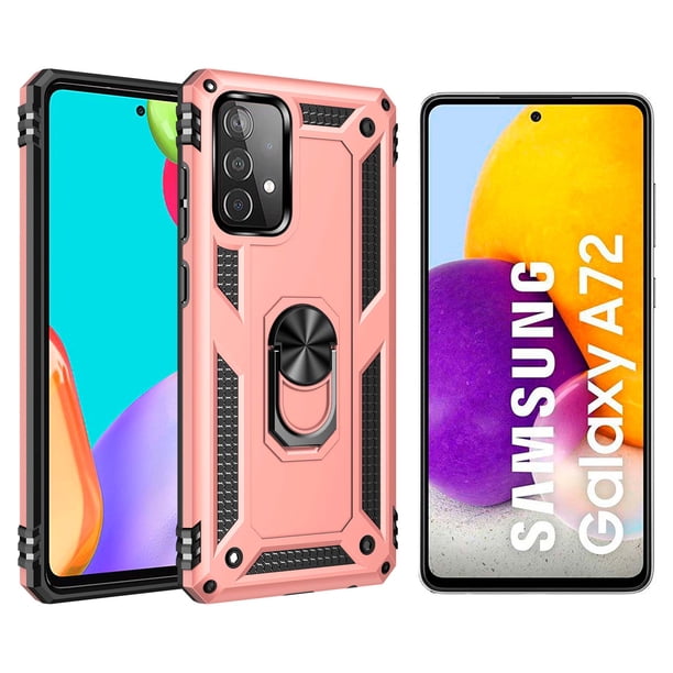 Funda de teléfono para Samsung A72 de Uso Rudo Shockproof + Cristal 9D